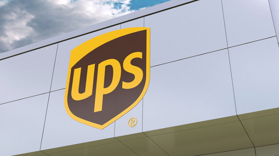 UPS Logo an Gebäude