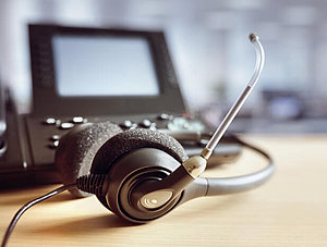 VOIP Kopfhörer und Telefon, Kundenservice, Servicehotline 