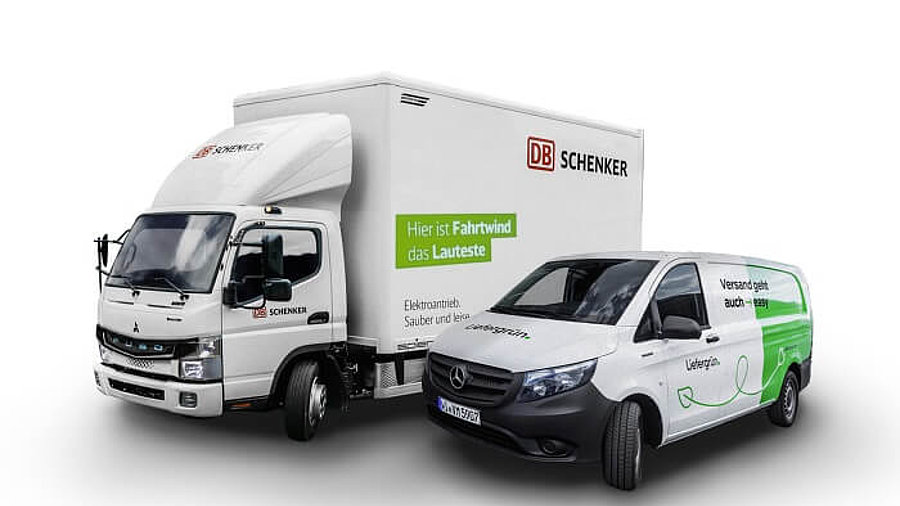 DB Schenker- und Liefergrün Lieferwagen