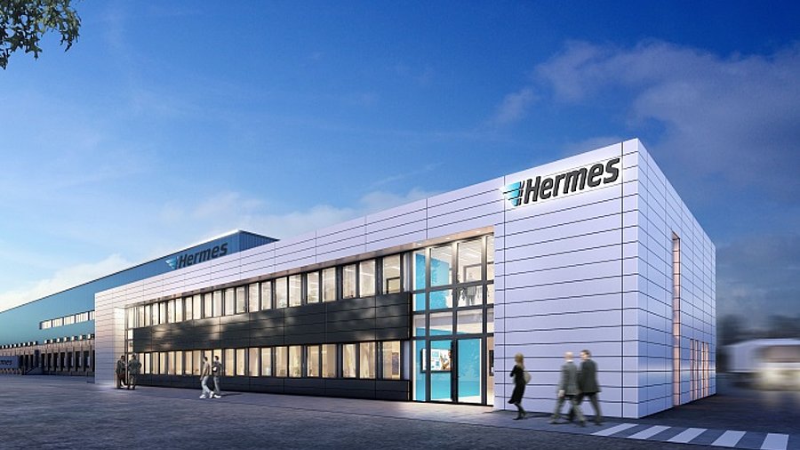 Prototyp eines Logistikzentrums von Hermes