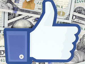 Facebook Like-Button auf Geld