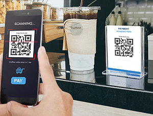 QR Code mit Handy gescannt