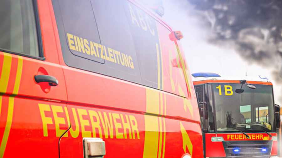 Feuerwehrfahrzeuge im Einsatz