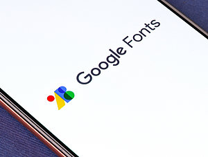 Google Fonts Logo auf Smartphone