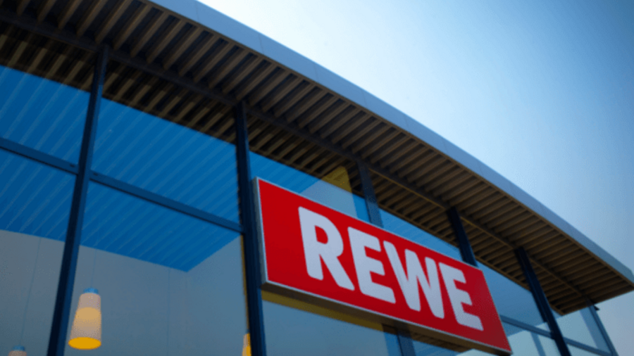 Rewe Schriftzug