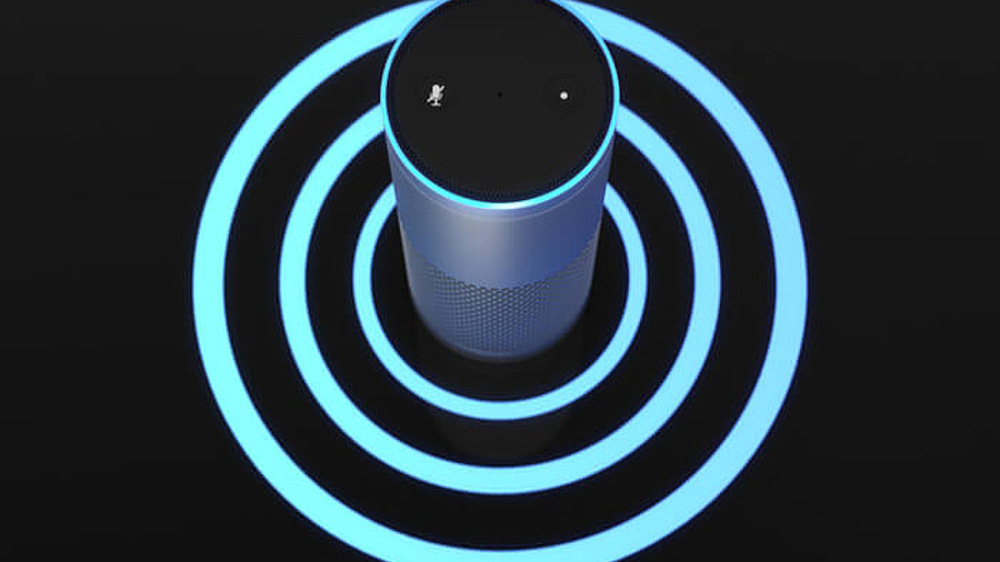 Amazon Lautsprecher Echo beleuchtet