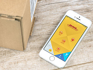 DHL auf Smartphone