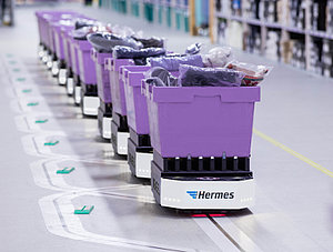 Neue Komissionier- und Sortiertechnik von Hermes Fulfilment