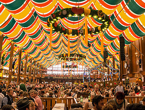 Festzelt auf dem M&uuml;nchner Oktoberfest