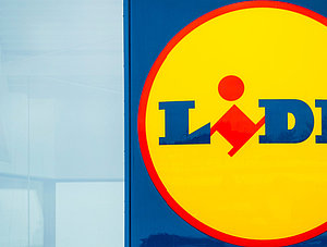 Lidl-Logo auf Filiale