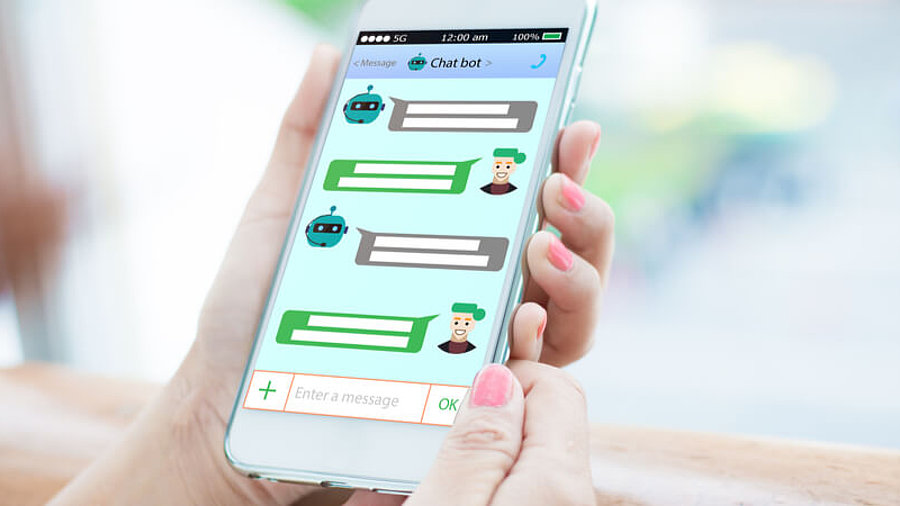 Chatbot auf Smartphone