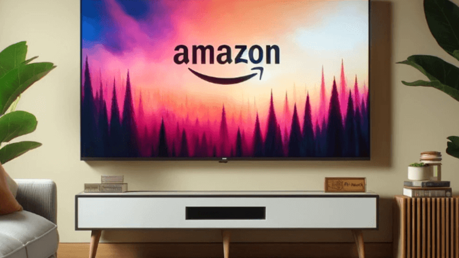 TV-Gerät mit einem Amazon-Logo auf dem Bildschirm: Die Suche nach passenden Streaming-Inhalten will Amazon künftig noch leichter machen.