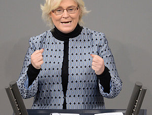 Christine Lambrecht bei einer Rede im Bundestag