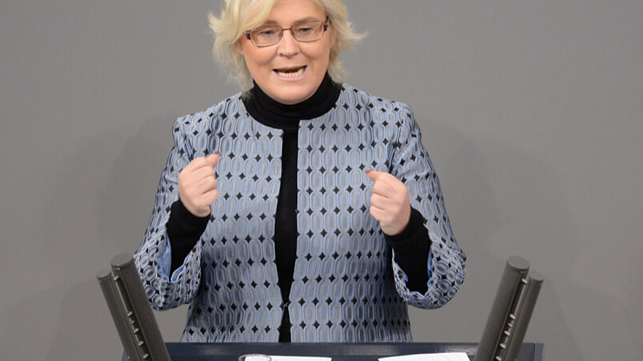 Christine Lambrecht bei einer Rede im Bundestag