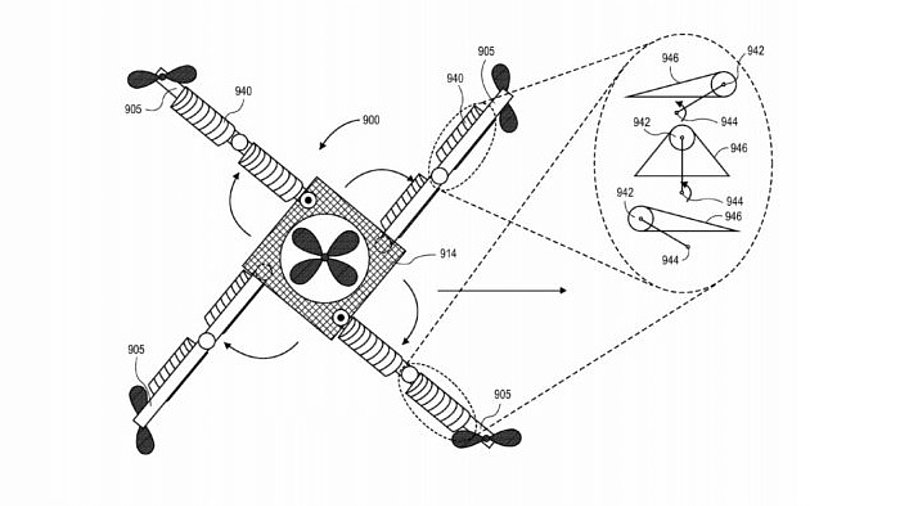 Drohne mit Rotor-Armen