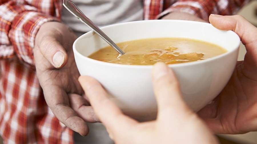 Suppe für Obdachlosen