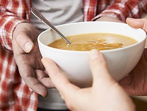 Suppe für Obdachlosen