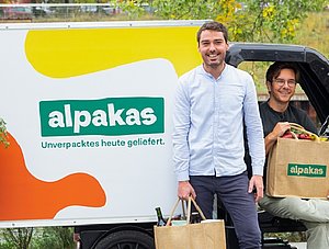 Alpakas-Gr&uuml;nder Tomy Eitner, Antony Roczek und Simon Chorzelski