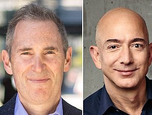 Andy Jassy and Jeff Bezos