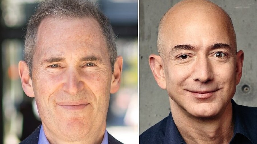 Andy Jassy and Jeff Bezos