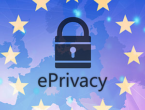 Europasterne um E-Privacy-Schriftzug