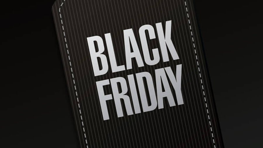 Schwarzes Preisschild mit Black Friday