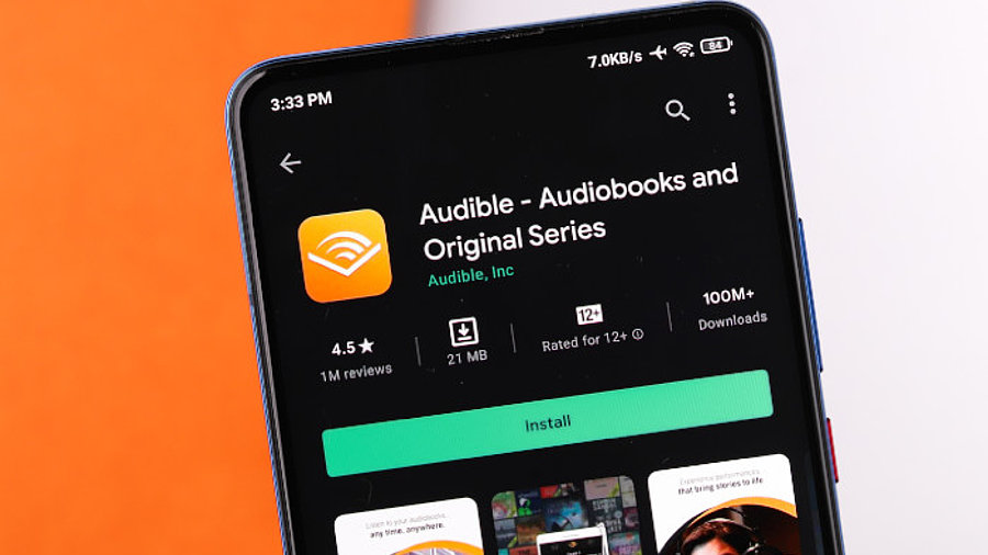 Amazons Hörbuchdienst Audible auf einem Smartphone