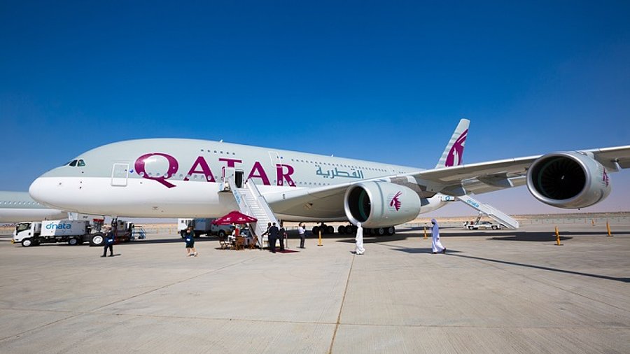 Flugzeug von Qatar Airways