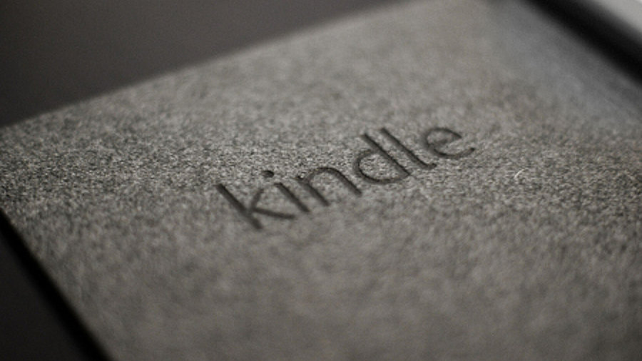 Kindle-Schriftzug in Nahaufnahme