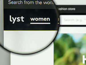 Screenshot Lyst-Suchmaschine