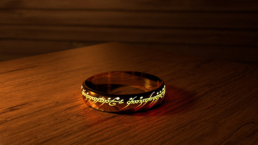 Der eine Ring aus dem Fantasy-Epos Der Herr der Ringe