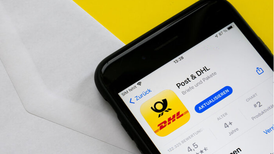 Post &amp; DHL App auf dem Smartphone