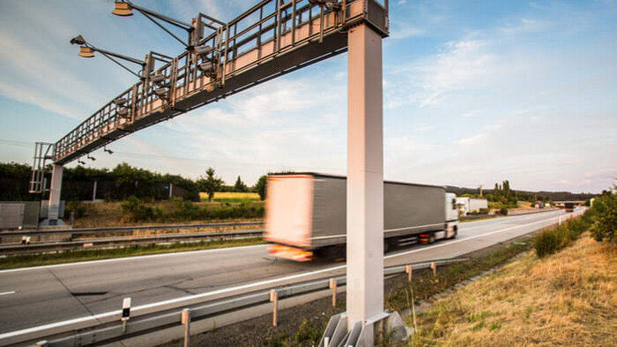 Lkw Autobahn Mautstation