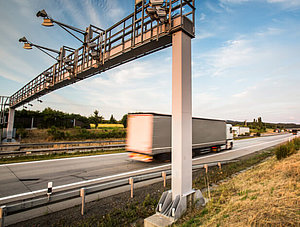 Lkw Autobahn Mautstation