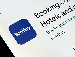 Booking.com auf Smartphone