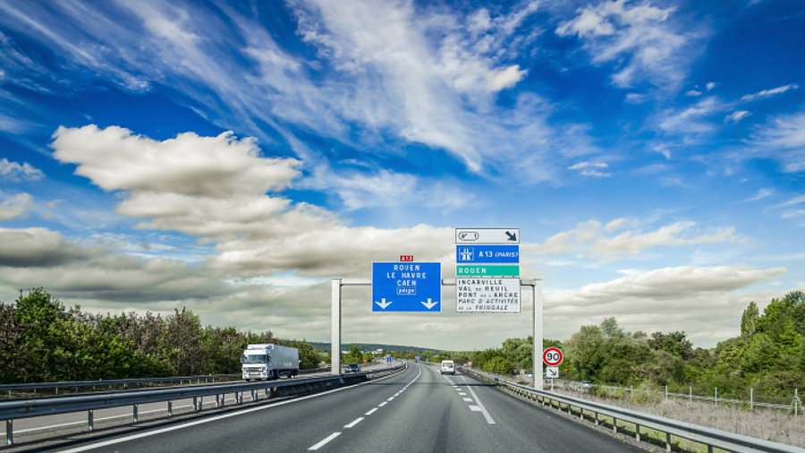 Autobahn in Frankreich