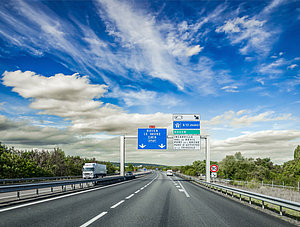 Autobahn in Frankreich