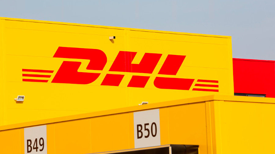 DHL Logo Gebäude