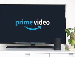 Fernseher, mit Prime-Video-Logo