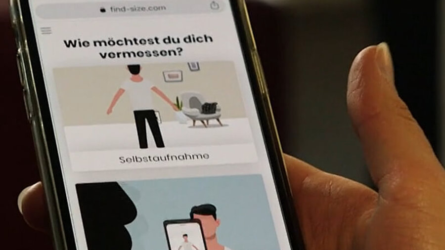 Presize-Technologie auf einem Smartphone