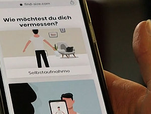 Presize-Technologie auf einem Smartphone