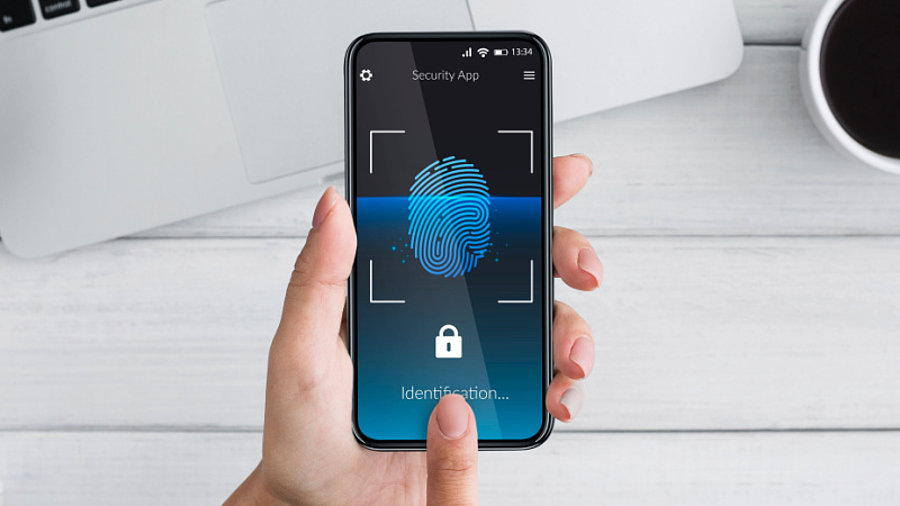 Fingerabdruck Scan auf Smartphone