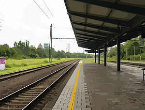 Leerer Bahnsteig