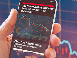 Coronavirus auf Smartphone