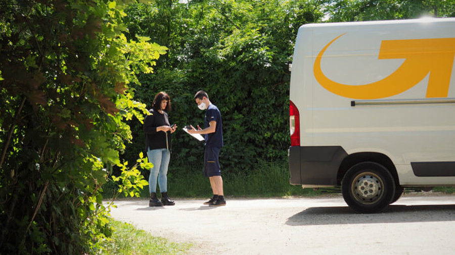 GLS Zusteller und Transporter