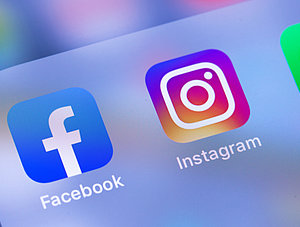 Social-Media-Icons: Facebook, Instagram, WhatsApp