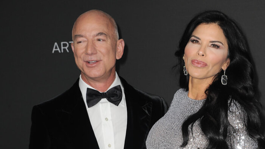 Jeff Bezos mit seiner Partnerin Lauren Sanchez