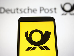 Deutsche Post Logo auf Smartphone