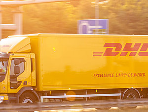 DHL-Laster in Gro&szlig;britannien