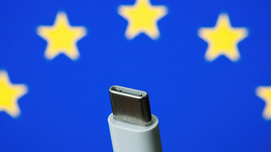USB-C-Kabel auf EU-Flagge